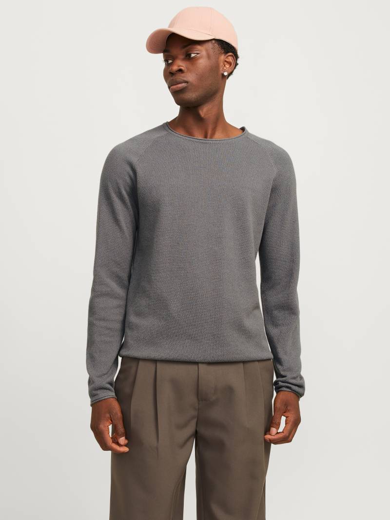 Jack & Jones Rundhalspullover »JJEHILL KNIT CREW NECK NOOS«, aus Strukturstrick von Jack & Jones