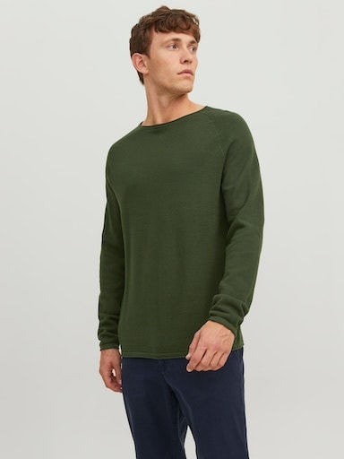 Jack & Jones Rundhalspullover »JJEHILL KNIT CREW NECK NOOS«, aus Strukturstrick von Jack & Jones