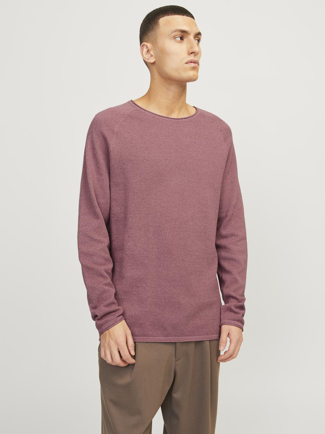 Jack & Jones Rundhalspullover »JJEHILL KNIT CREW NECK NOOS«, aus Strukturstrick von Jack & Jones