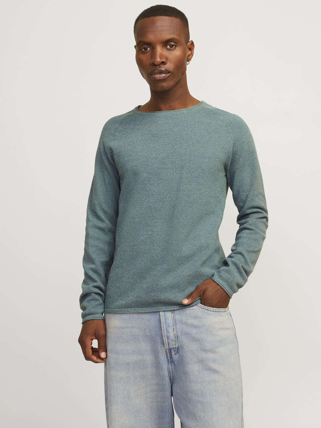 Jack & Jones Rundhalspullover »JJEHILL KNIT CREW NECK NOOS«, aus Strukturstrick von Jack & Jones