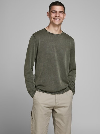 Jack & Jones Strickpullover »JJELEO KNIT CREW NECK NOOS«, mit Rundhalsausschnitt von Jack & Jones