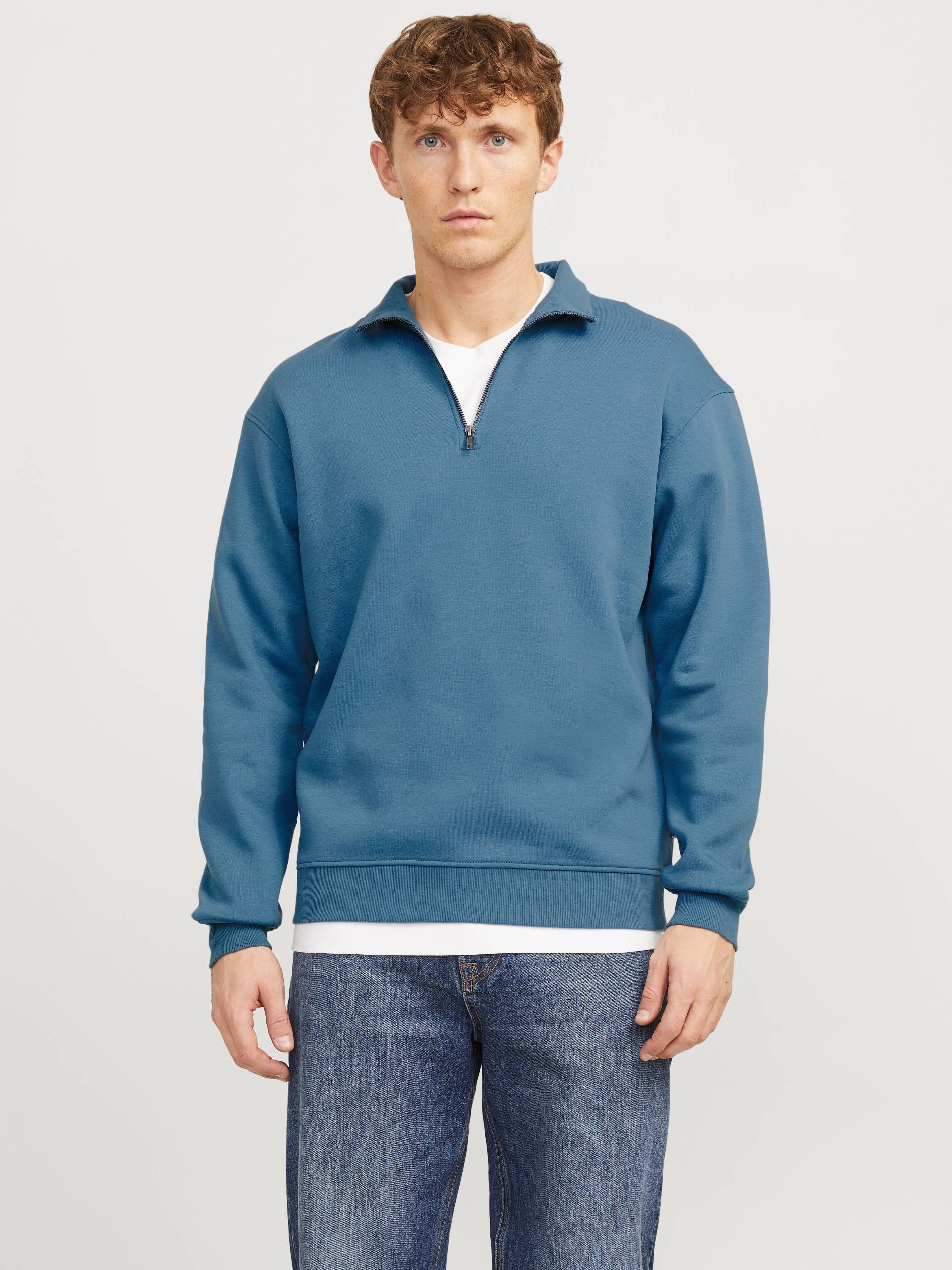 Jack & Jones Sweatshirt »JJEBRADLEY SWEAT HALF ZIP NOOS«, mit Troyer Kragen Jack & Jones Sweatshirt »JJEBRADLEY SWEAT HALF ZIP NOOS«, mit Troyer Kragen von Jack & Jones