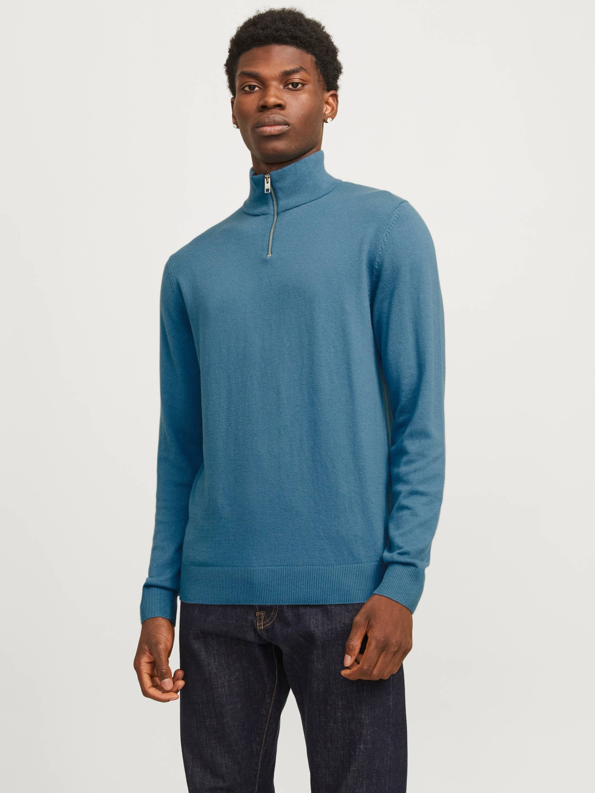 Jack & Jones Troyer »JJEEMIL KNIT HALF ZIP NOOS«, mit Rippbündchen von Jack & Jones