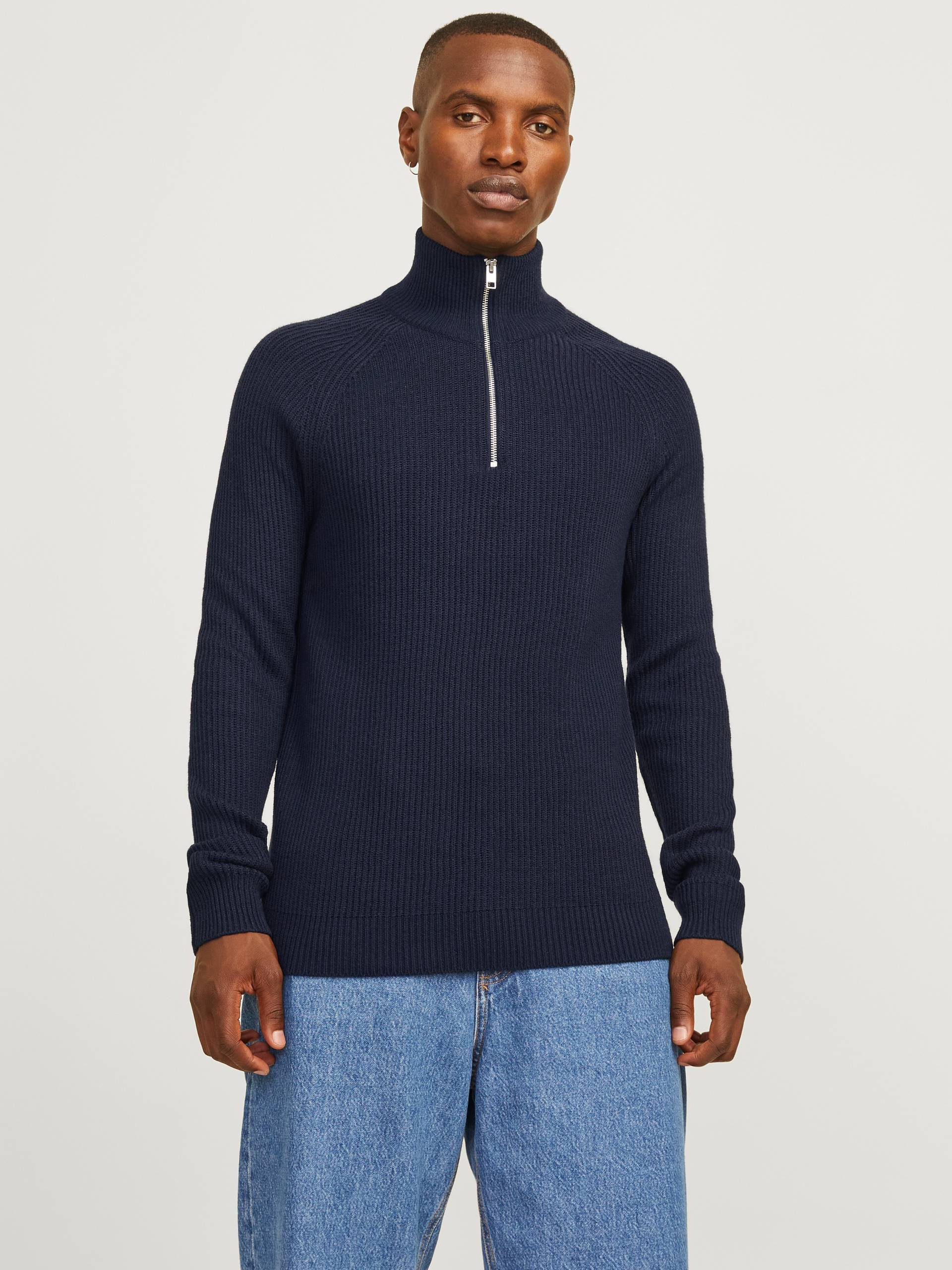 Jack & Jones Troyer »JJPANNEL KNIT HALF ZIP AW24« von Jack & Jones