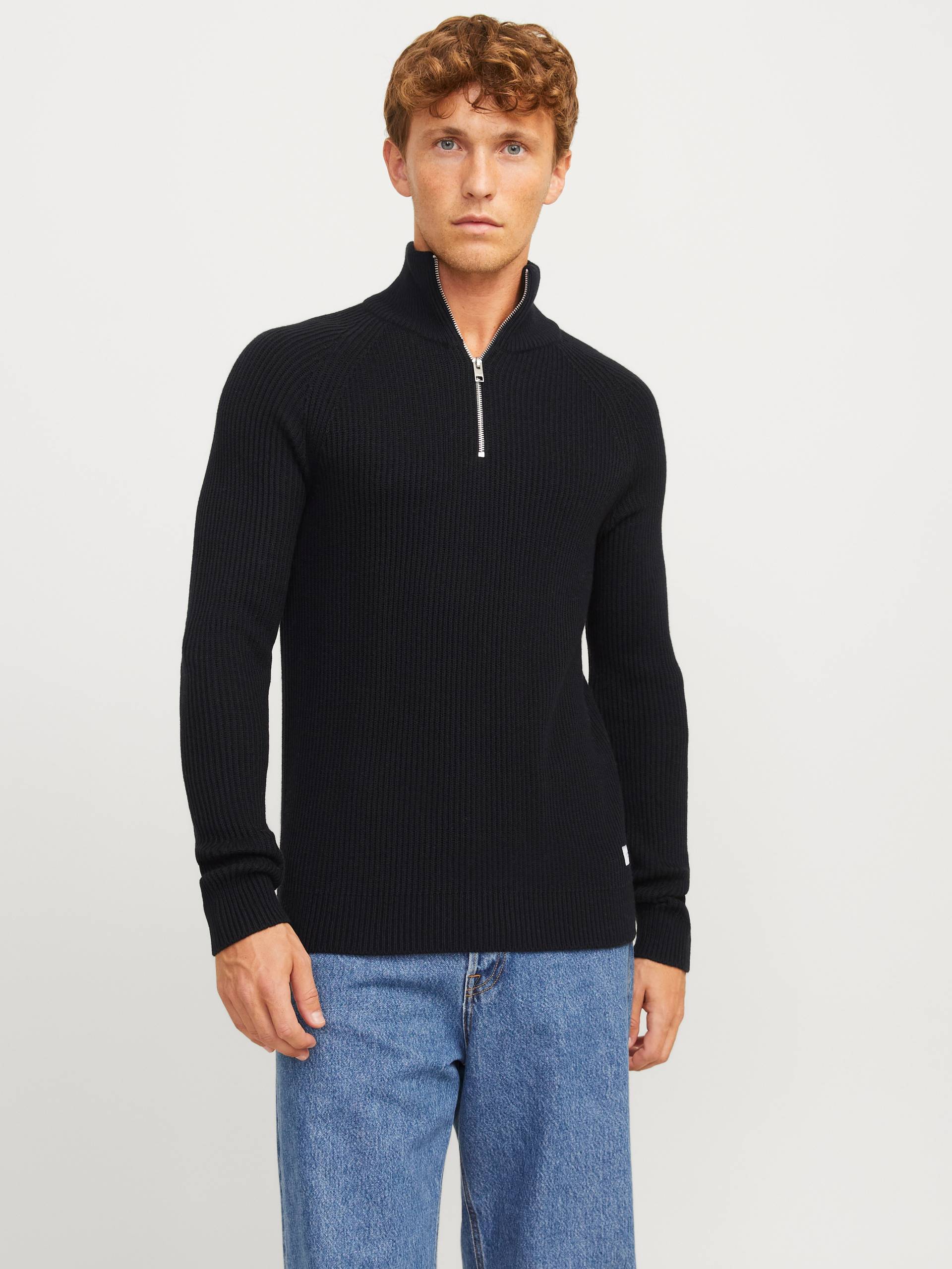 Jack & Jones Troyer »JJPANNEL KNIT HALF ZIP AW24« von Jack & Jones