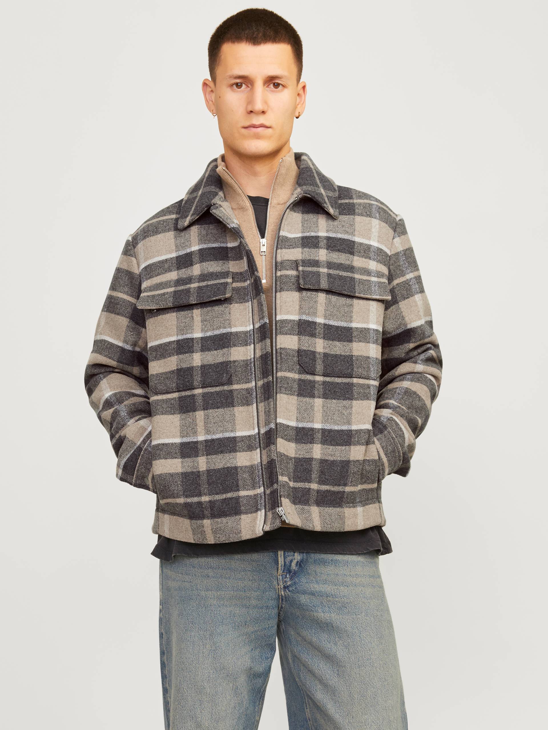 Jack & Jones Wolljacke »JPRBLURUSSEL WOOL BLEND JACKET SN«, ohne Kapuze von Jack & Jones