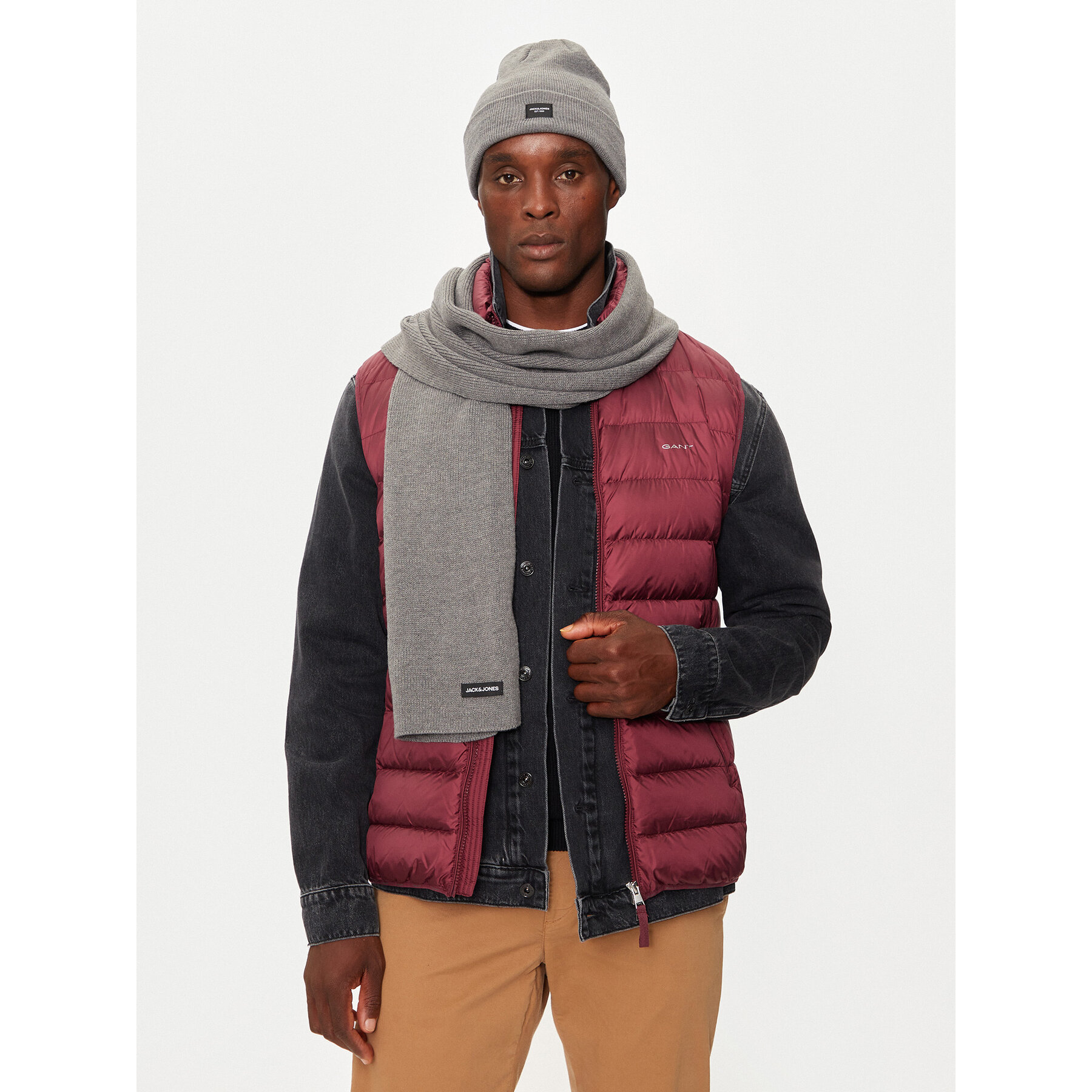 Set Schal und Mütze Jack&Jones 12102728 Grau Set Schal und Mütze Jack&Jones 12102728 Grau von Jack&Jones