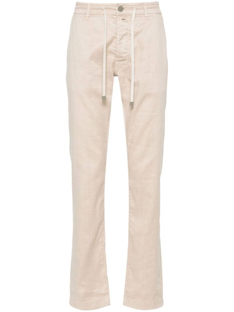 Jacob Cohën Pharrel Active mid-waist carrot-cut trousers - Neutrals von Jacob Cohën