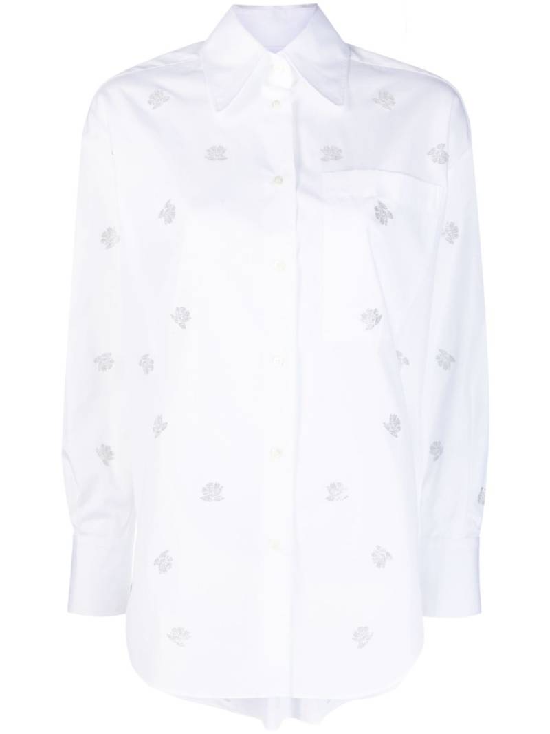 Jacob Cohën crystal-embellished cotton shirt - White von Jacob Cohën