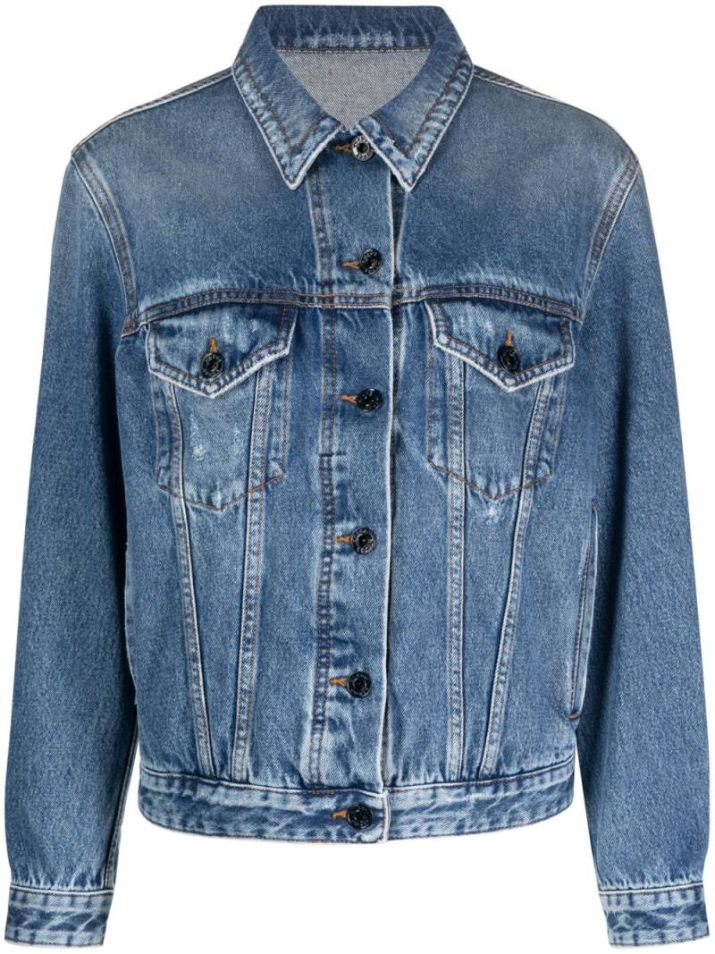 Jacob Cohën distressed denim trucker jacket - Blue von Jacob Cohën