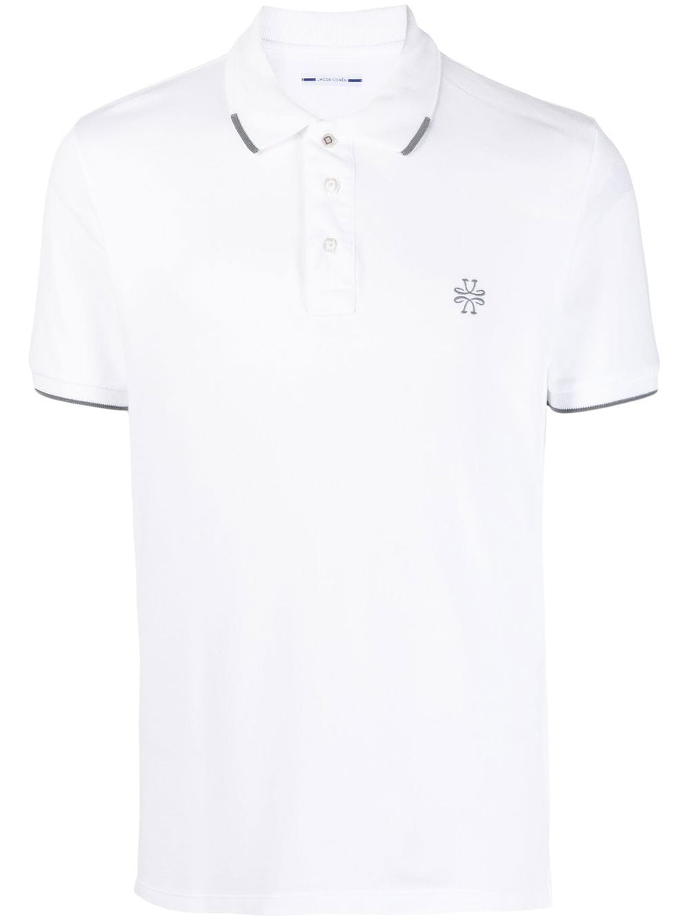 Jacob Cohën embroidered-logo polo shirt - White von Jacob Cohën