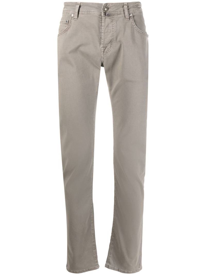 Jacob Cohën five-pocket cotton straight-leg trousers - Neutrals von Jacob Cohën