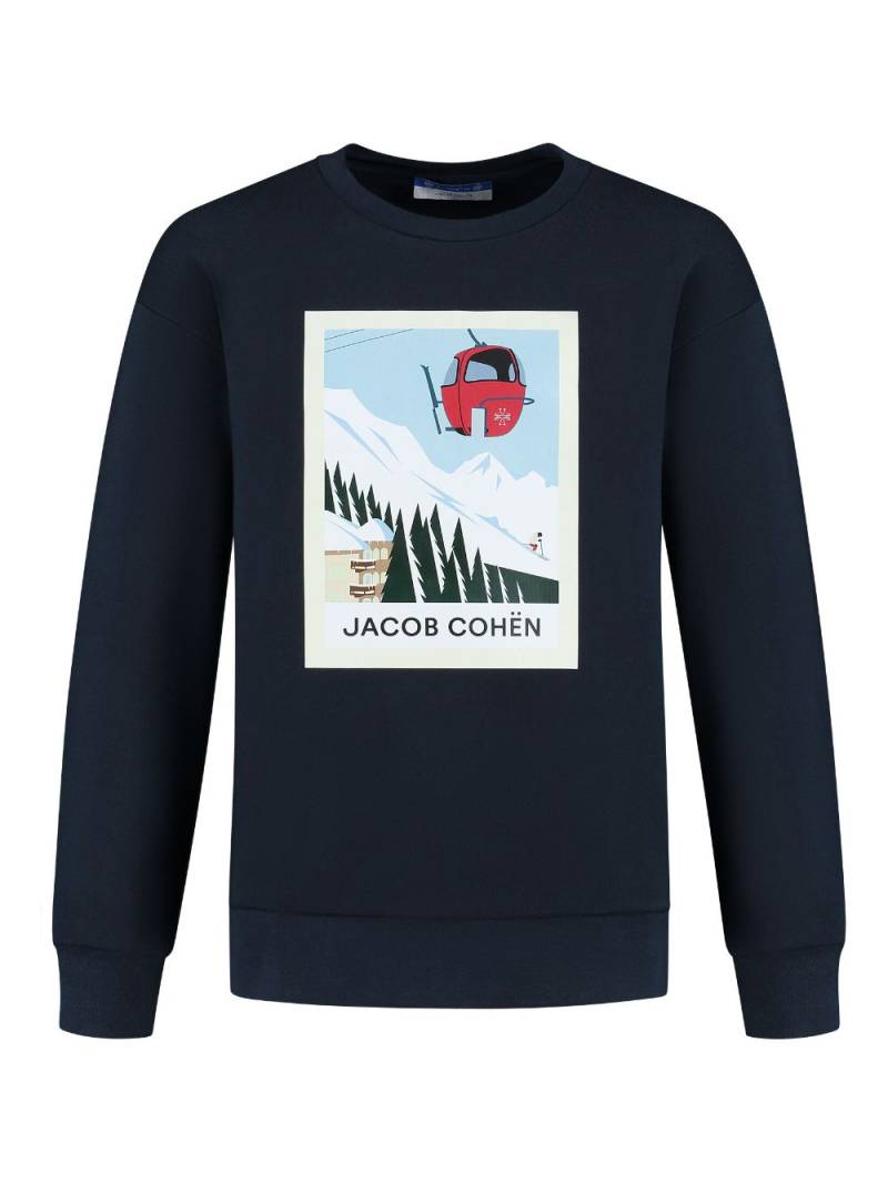 Jacob Cohën graphic-print sweatshirt - Blue von Jacob Cohën