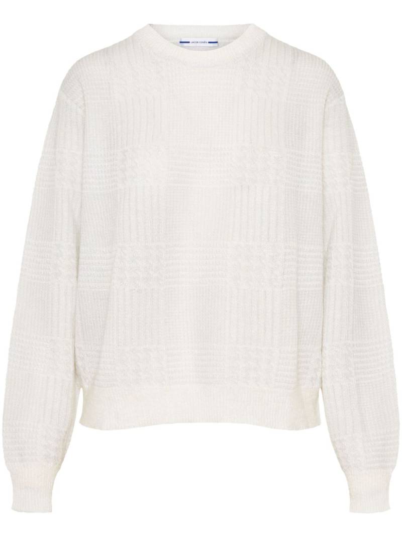 Jacob Cohën houndstooth jumper - White von Jacob Cohën