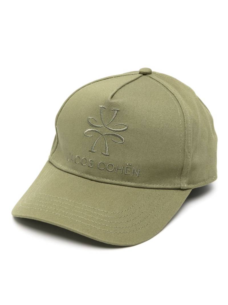 Jacob Cohën logo-embroidered cotton cap - Green von Jacob Cohën