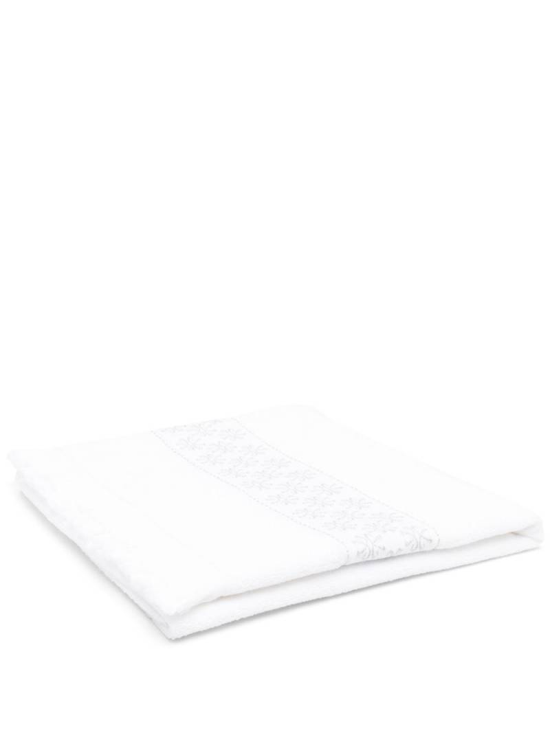 Jacob Cohën logo-embroidered cotton towel - White von Jacob Cohën