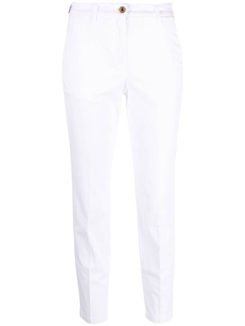 Jacob Cohën logo-embroidered cropped trousers - White von Jacob Cohën