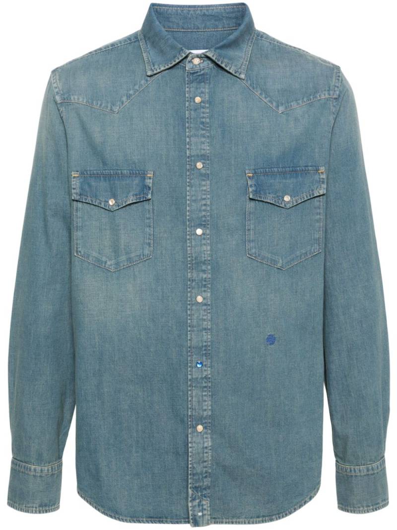 Jacob Cohën logo-embroidered denim shirt - Blue von Jacob Cohën