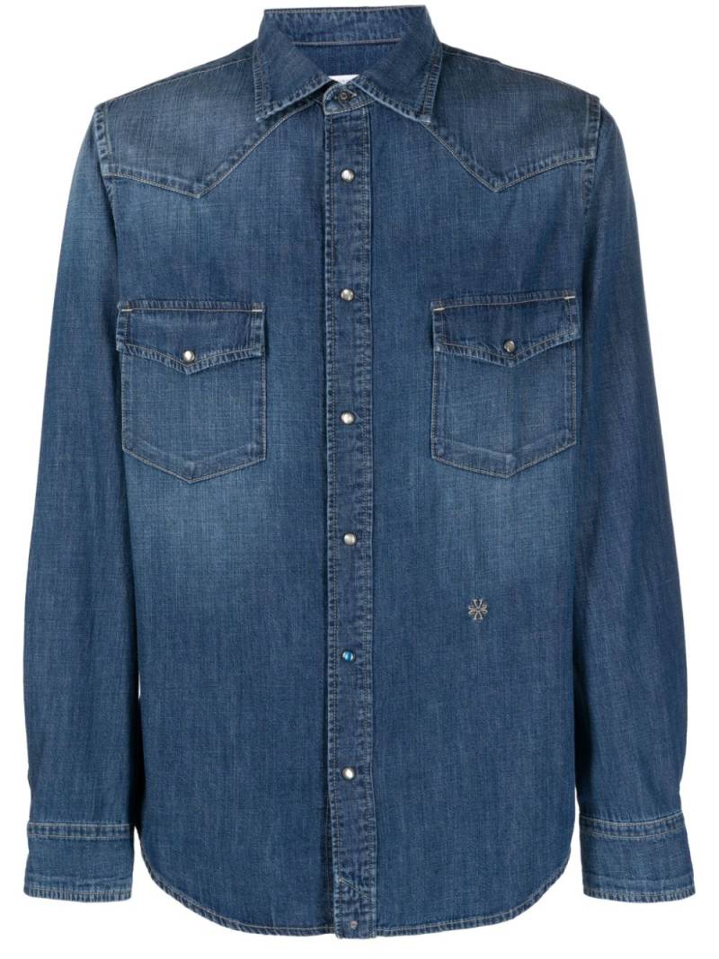 Jacob Cohën logo-embroidered denim shirt - Blue von Jacob Cohën