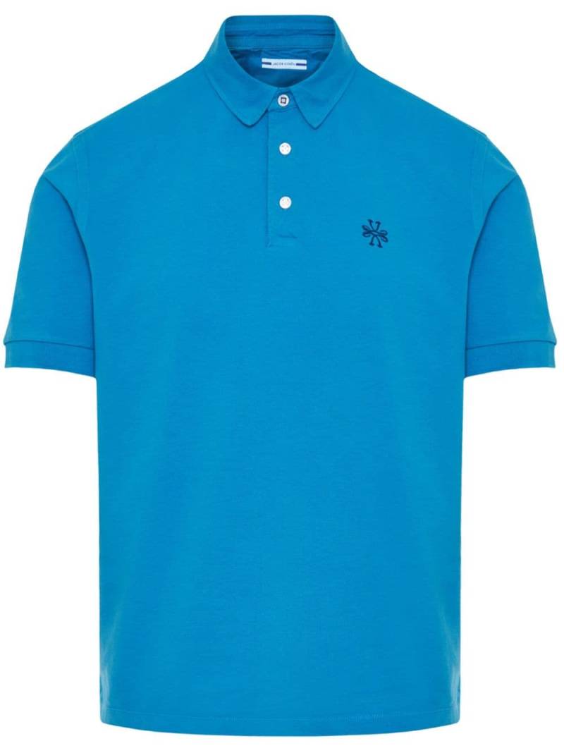 Jacob Cohën logo-embroidered piqué polo shirt - Blue von Jacob Cohën