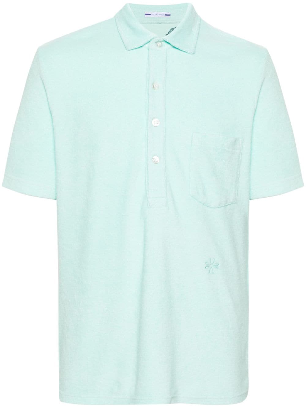 Jacob Cohën logo-embroidered towelling polo shirt - Blue von Jacob Cohën