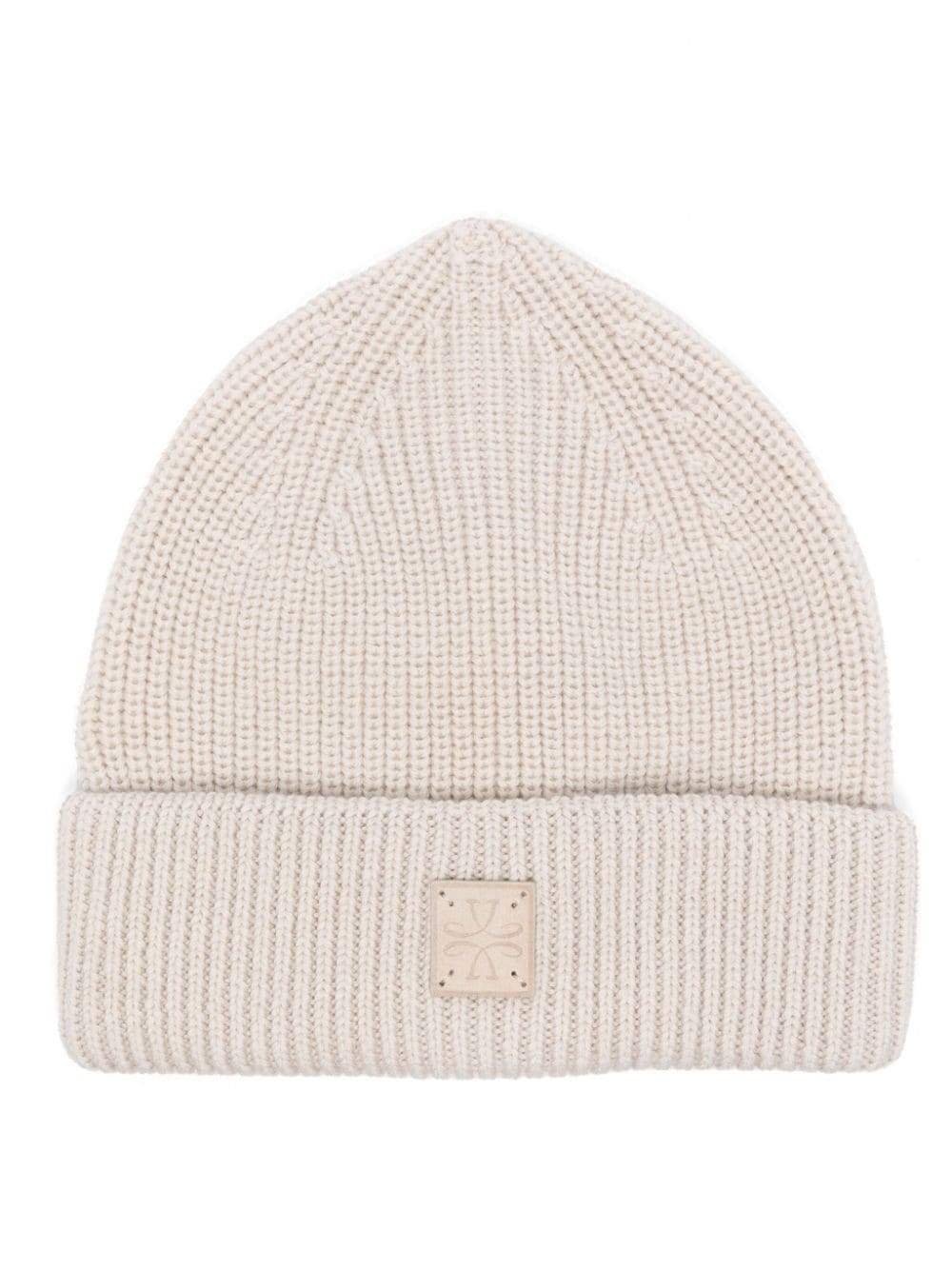 Jacob Cohën logo-patch beanie hat - White von Jacob Cohën