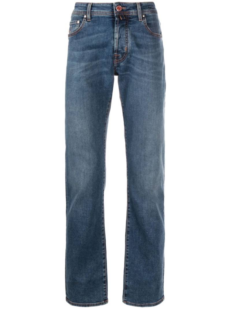 Jacob Cohën logo-patch cotton jeans - Blue von Jacob Cohën