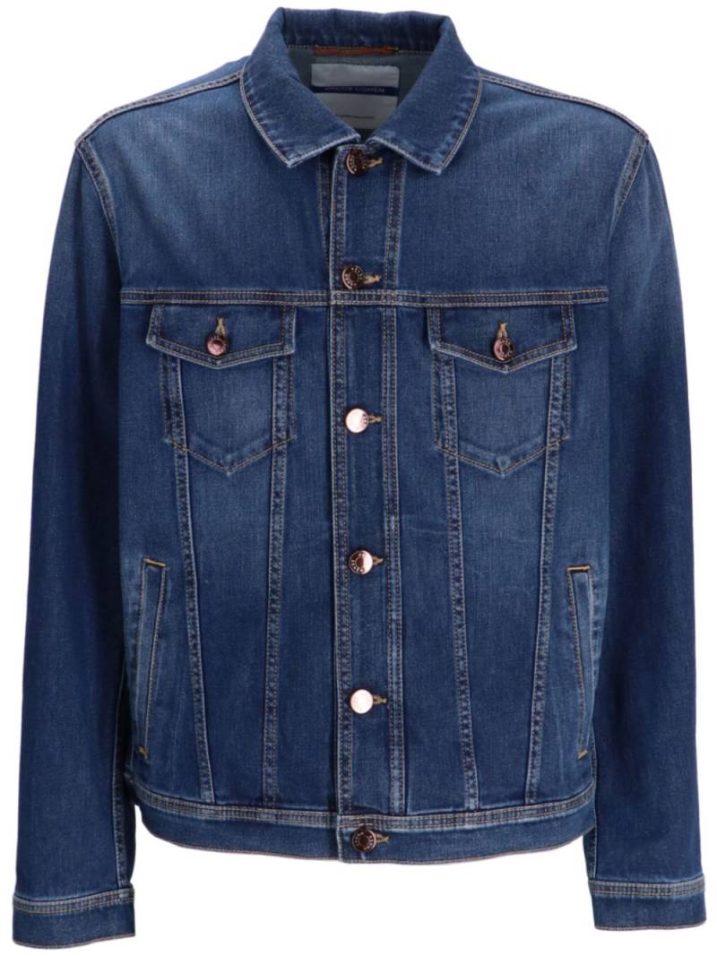 Jacob Cohën logo-patch denim jacket - Blue von Jacob Cohën