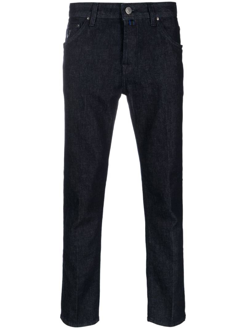 Jacob Cohën logo-patch mid-rise jeans - Blue von Jacob Cohën