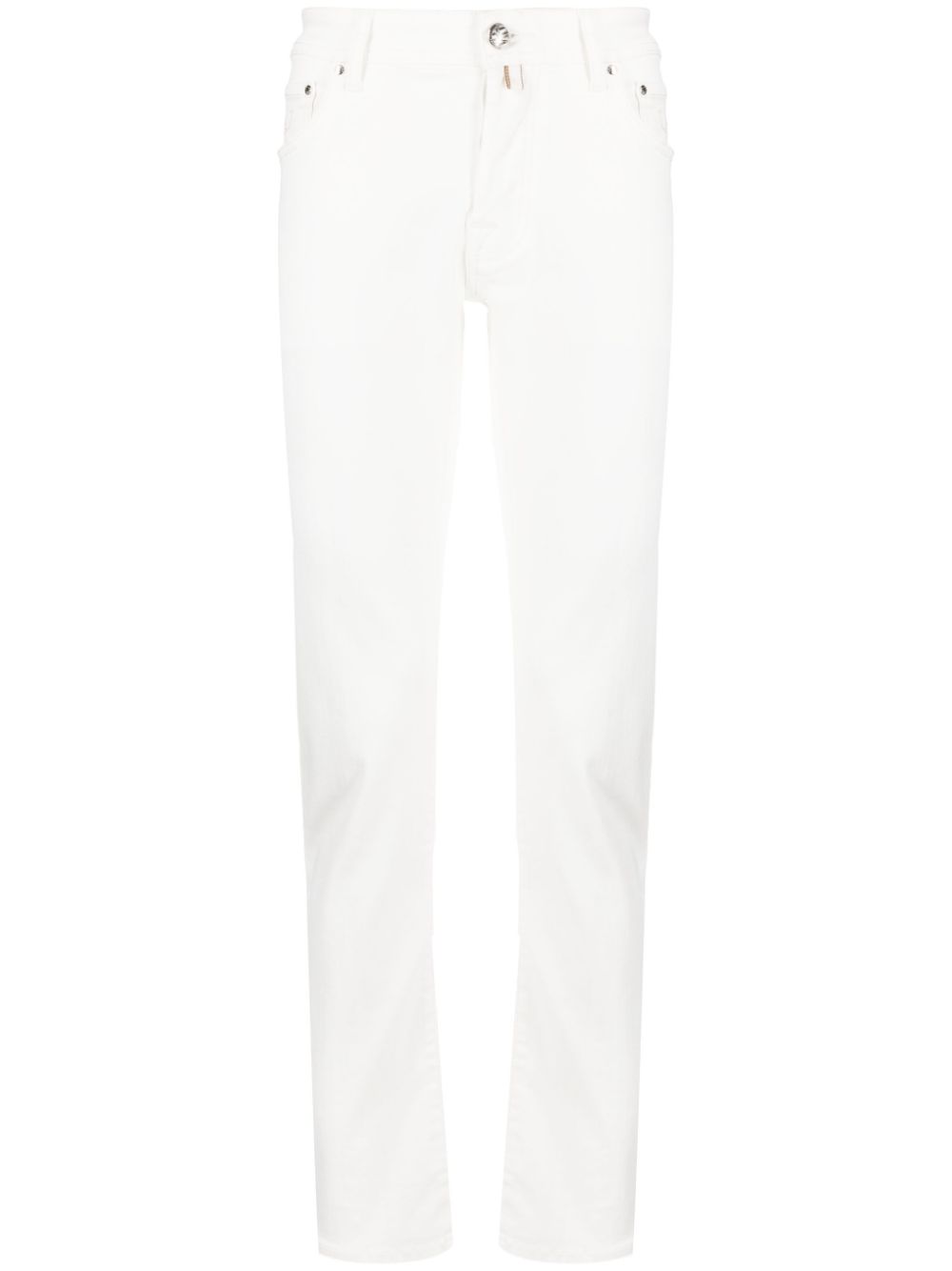 Jacob Cohën logo-patch slim-cut trousers - White von Jacob Cohën