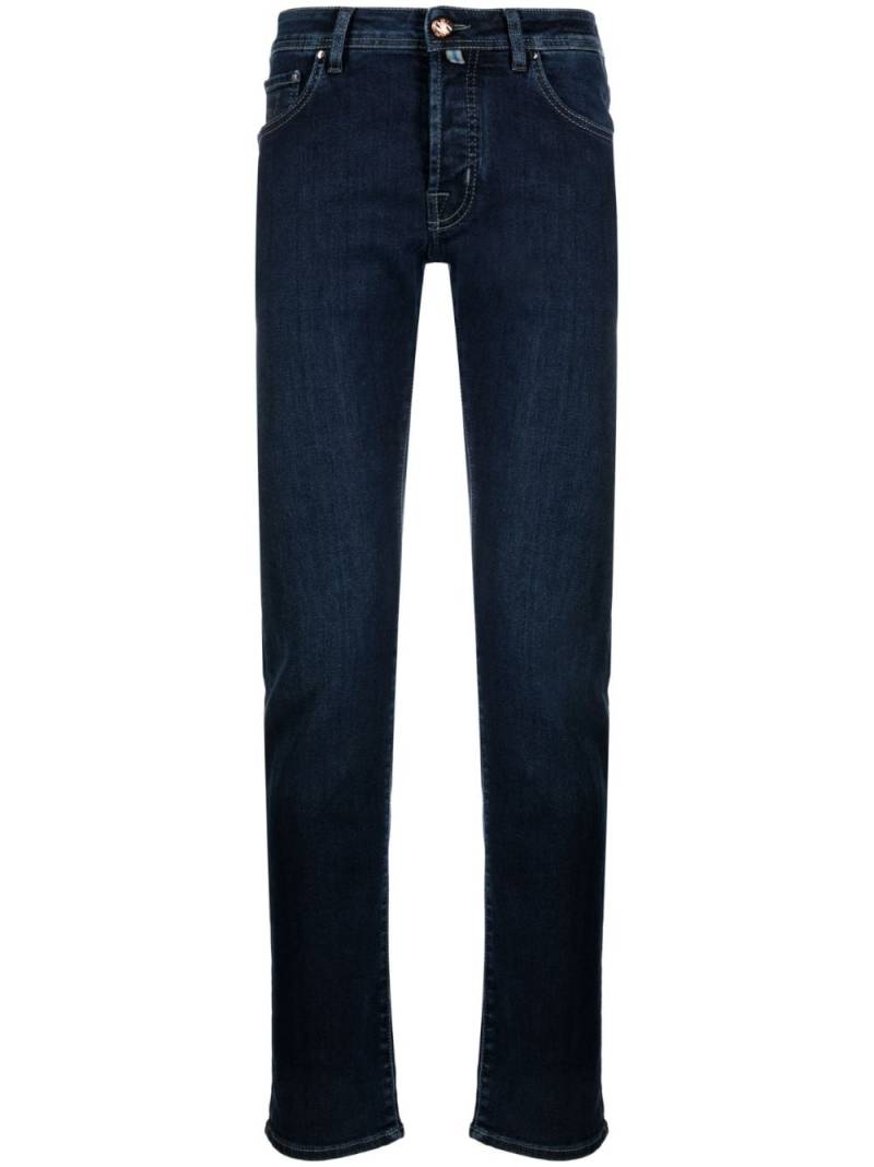 Jacob Cohën logo-patch slim-fit jeans - Blue von Jacob Cohën