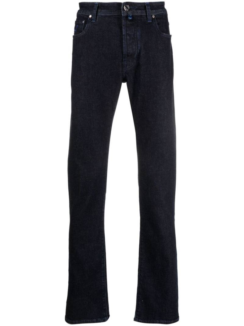 Jacob Cohën logo-patch slim-fit jeans - Blue von Jacob Cohën