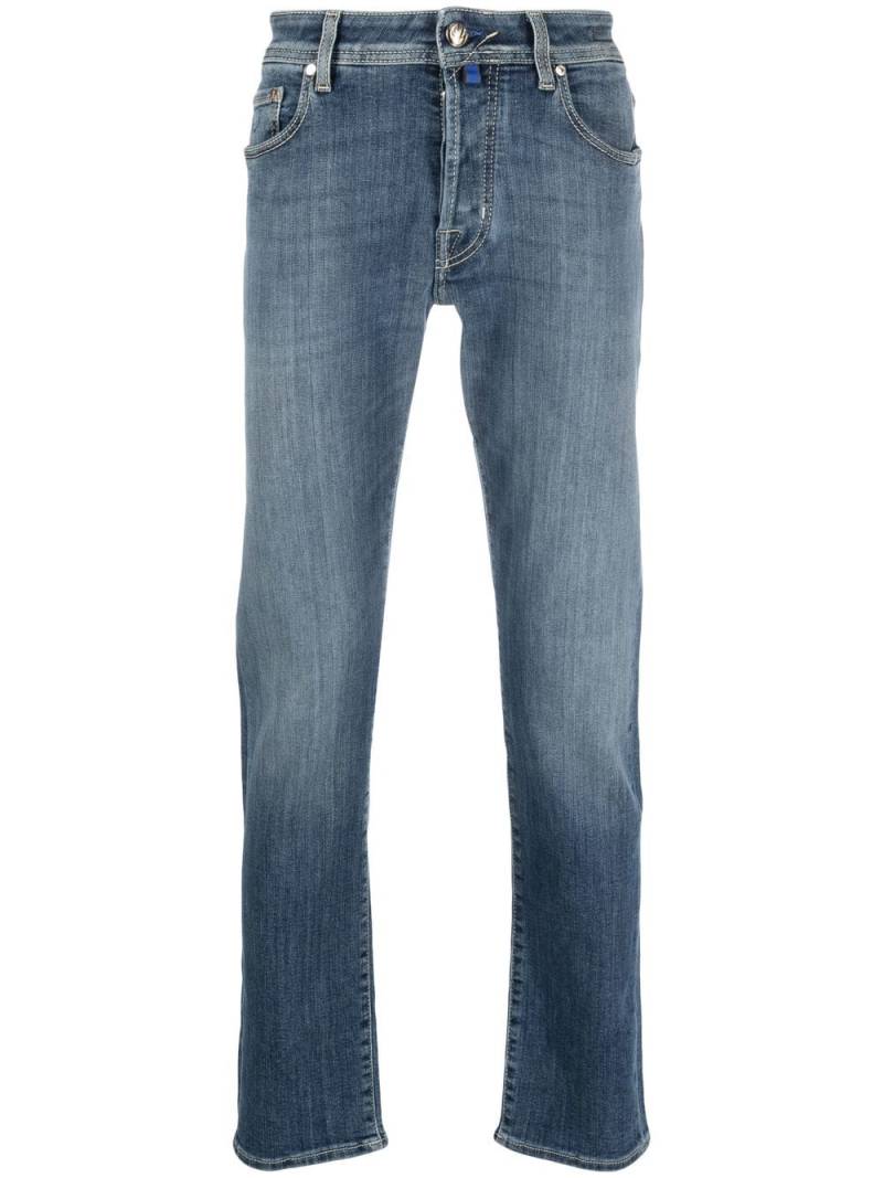 Jacob Cohën logo-patch slim-fit jeans - Blue von Jacob Cohën