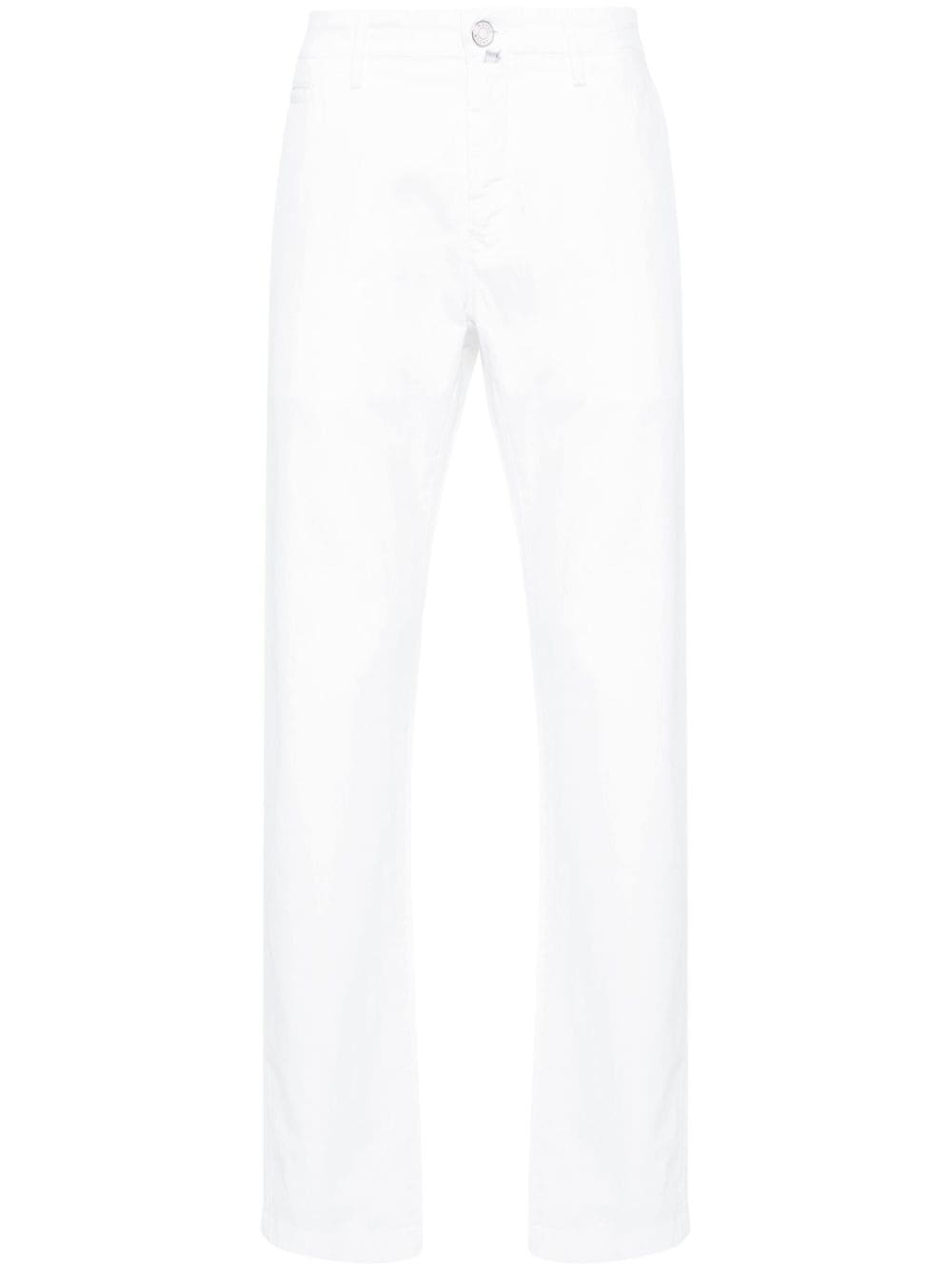 Jacob Cohën logo-patch slim-fit trousers - White von Jacob Cohën
