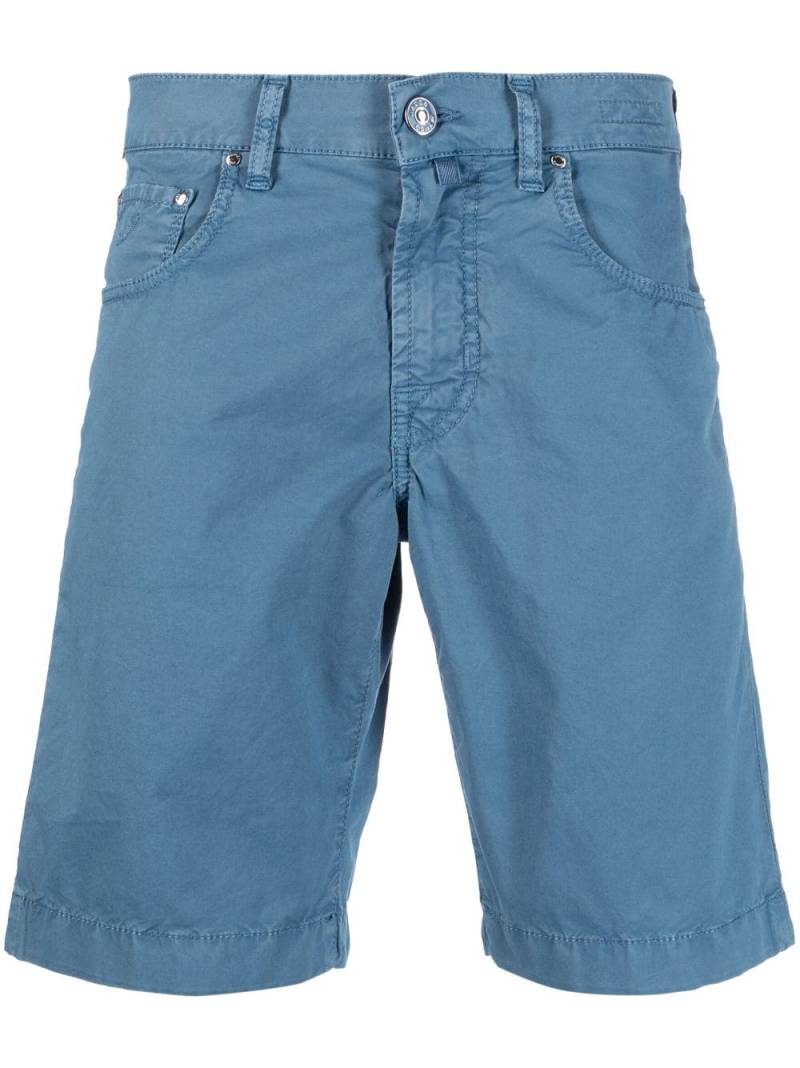 Jacob Cohën logo-patch stretch bermuda shorts - Blue von Jacob Cohën