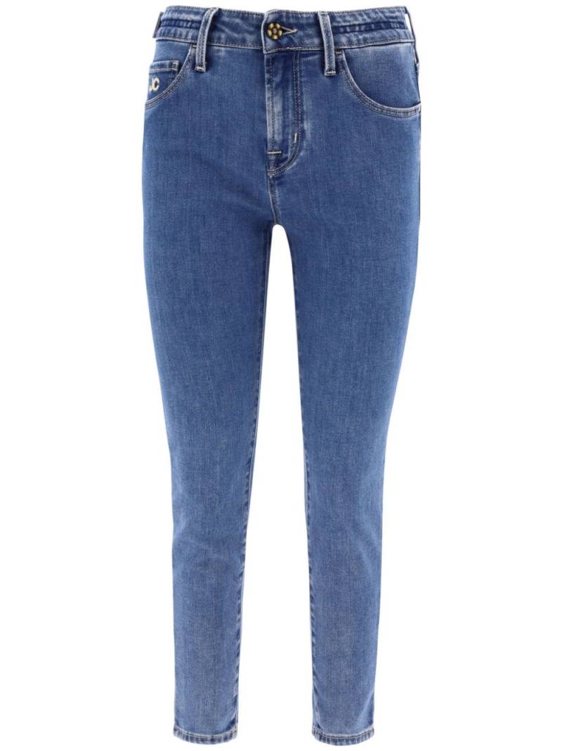 Jacob Cohën logo-patch tapered jeans - Blue von Jacob Cohën