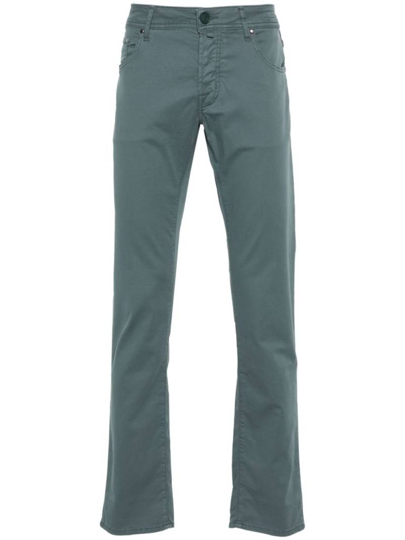 Jacob Cohën logo-patch trousers - Green von Jacob Cohën