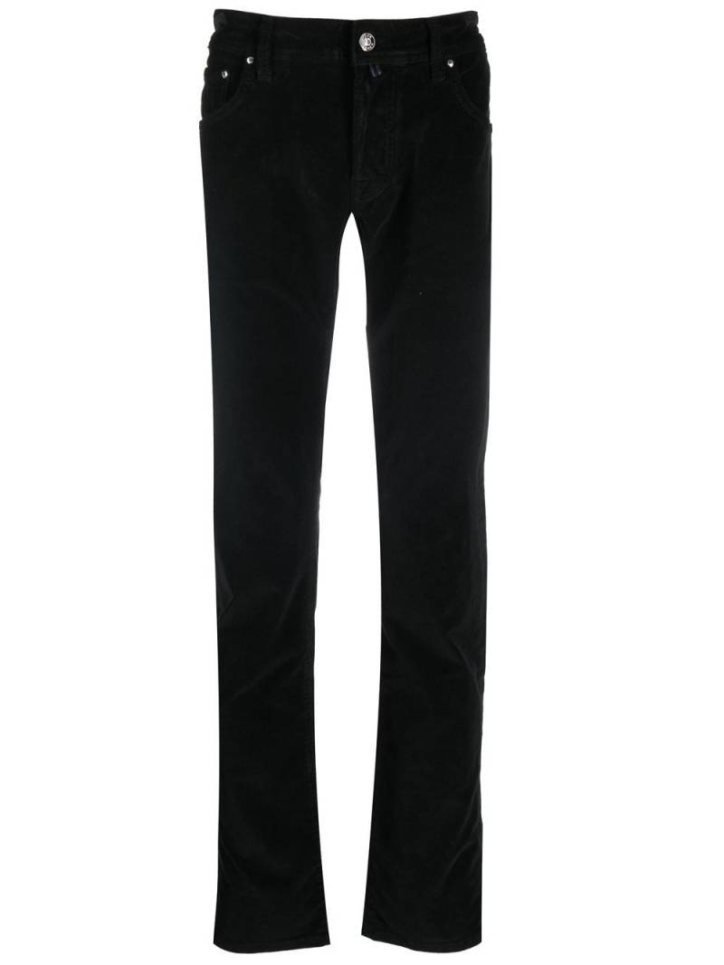 Jacob Cohën mid-rise slim-cut trousers - Black von Jacob Cohën