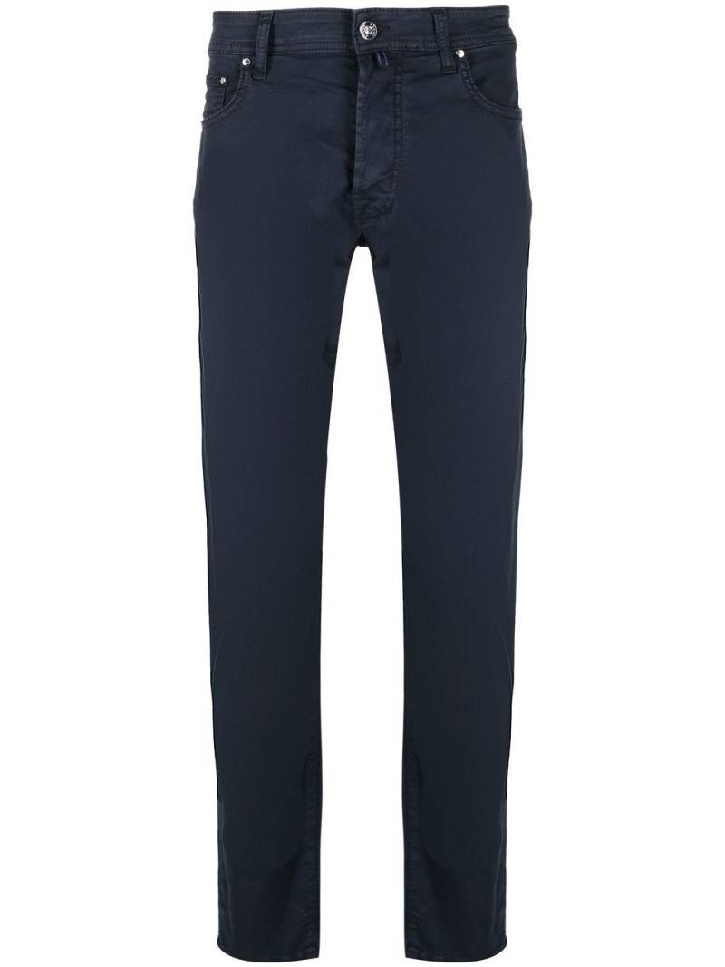 Jacob Cohën mid-rise slim-cut trousers - Blue von Jacob Cohën