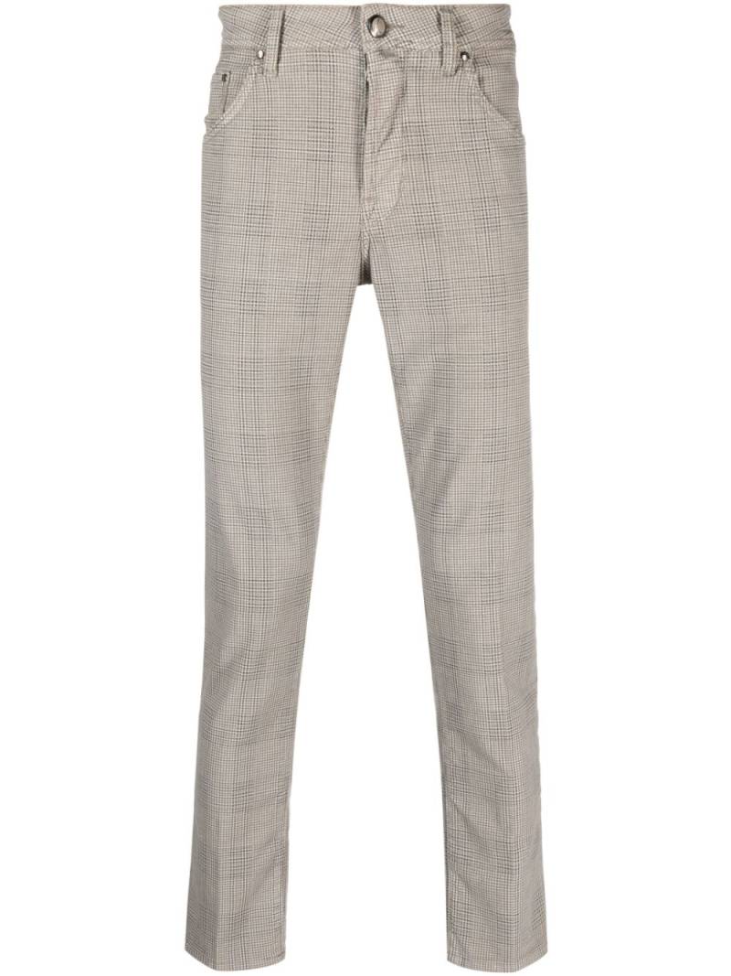 Jacob Cohën mini check-print skinny trousers - Grey von Jacob Cohën