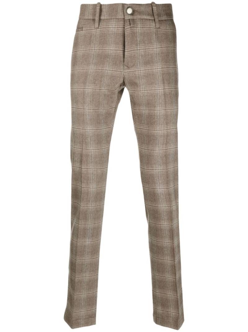 Jacob Cohën plaid-check wool-blend tapered trousers - Brown von Jacob Cohën