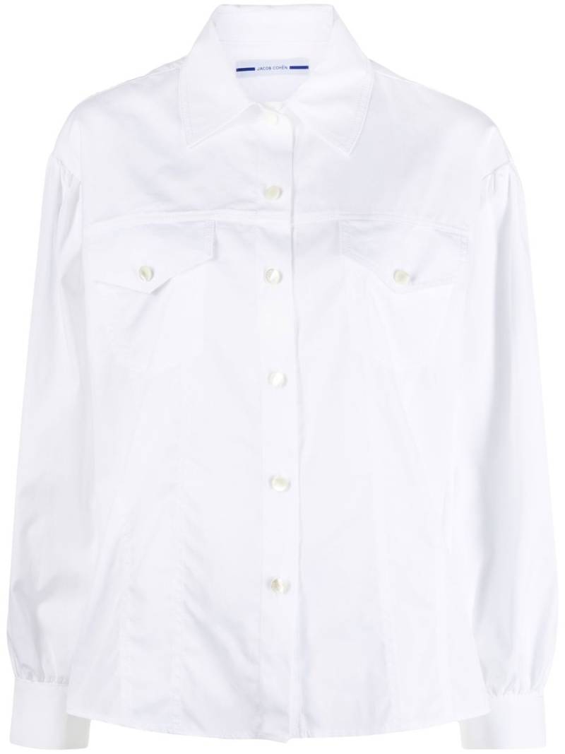 Jacob Cohën plain long-sleeve shirt - White von Jacob Cohën