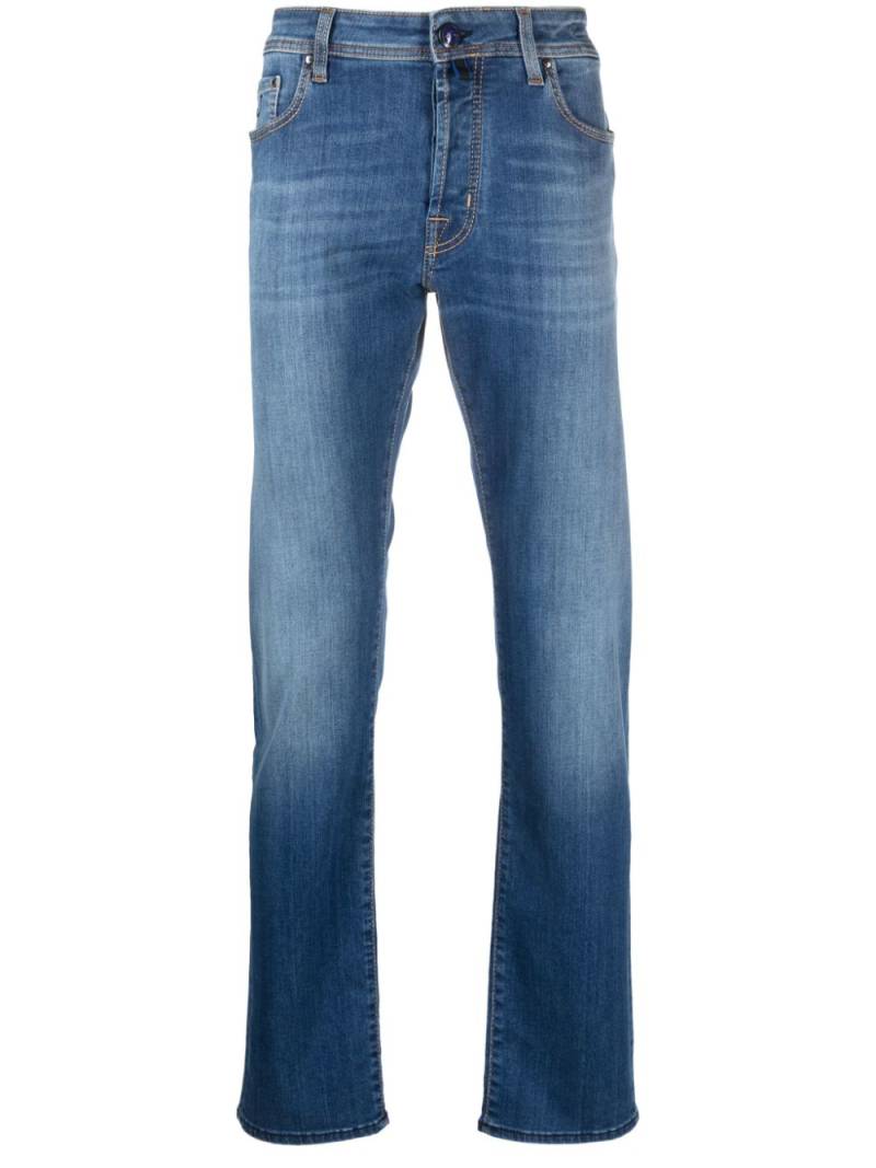 Jacob Cohën stonewashed straight-leg cotton jeans - Blue von Jacob Cohën