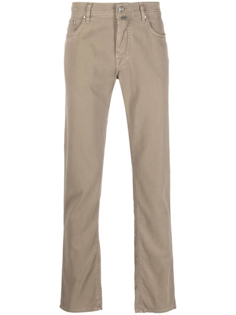 Jacob Cohën straight-leg mid rise trousers - Brown von Jacob Cohën