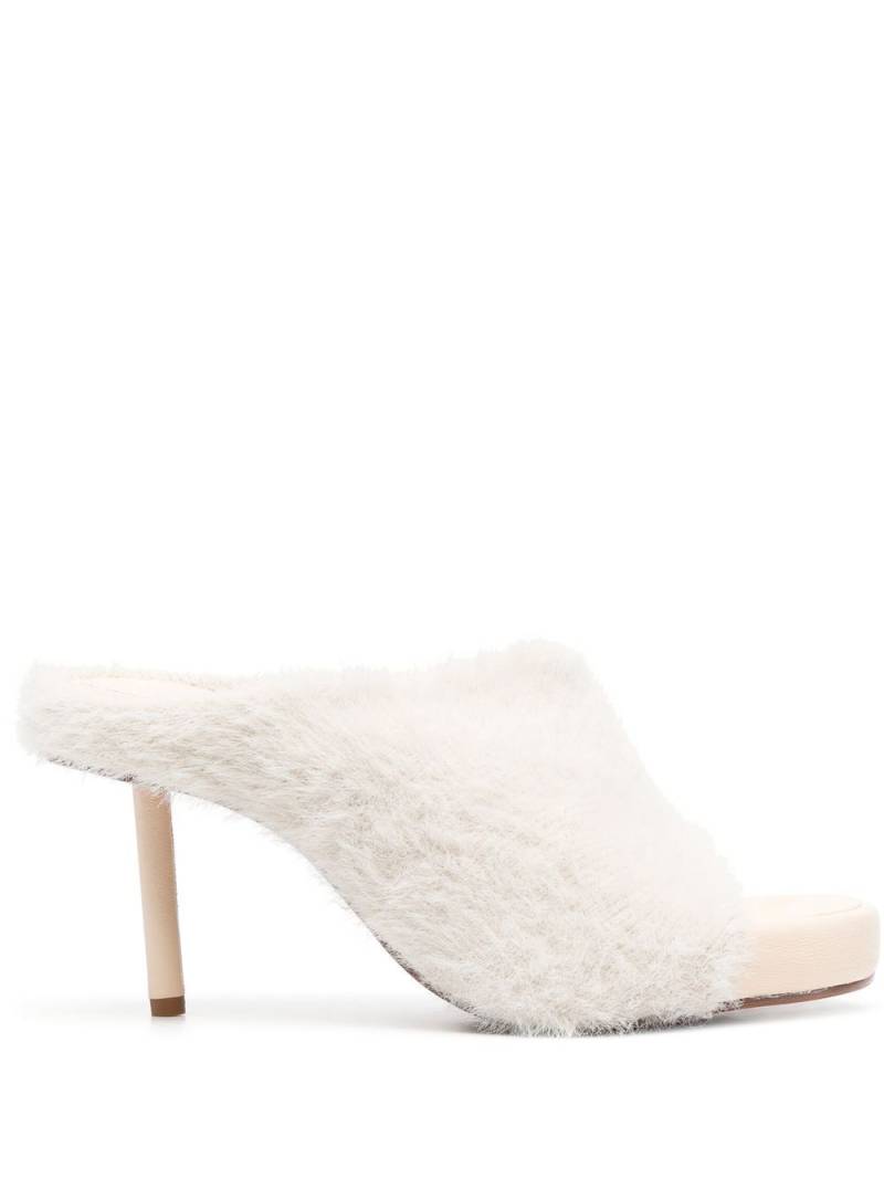 Jacquemus 100mm knitted square-toe mules - Neutrals von Jacquemus