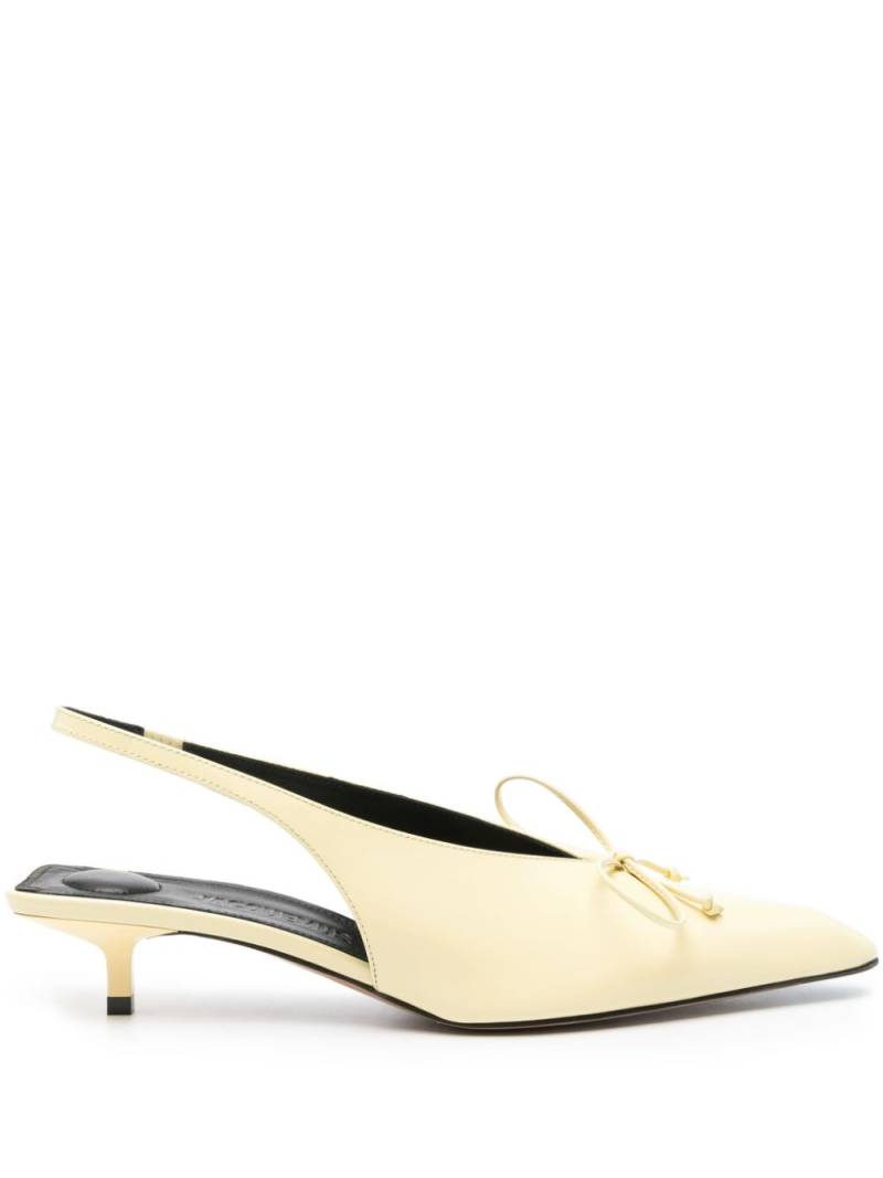 Jacquemus 40mm Cubisto leather pumps - Yellow von Jacquemus