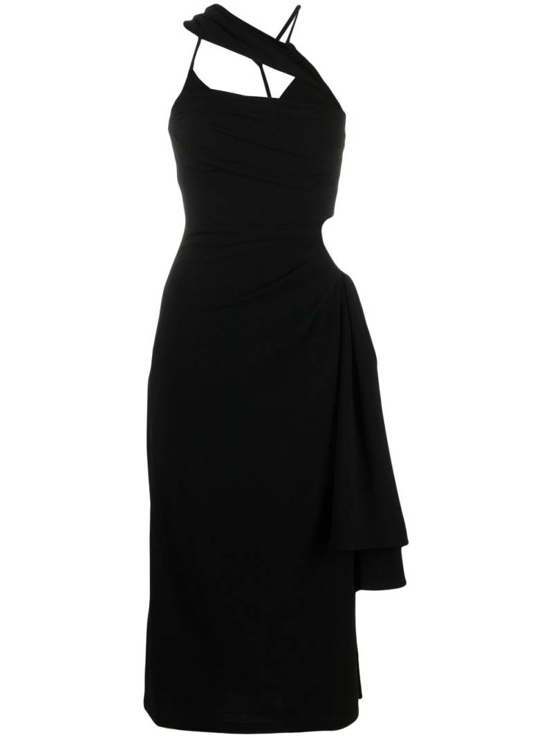 Jacquemus Abanada draped asymmetric dress - Black von Jacquemus