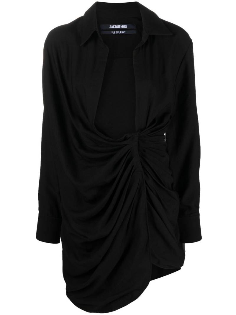 Jacquemus La Robe Bahia draped minidress - Black von Jacquemus