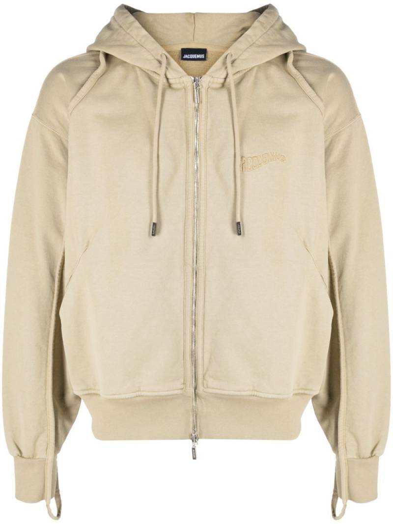 Jacquemus Clay organic-cotton zip hoodie - Neutrals von Jacquemus