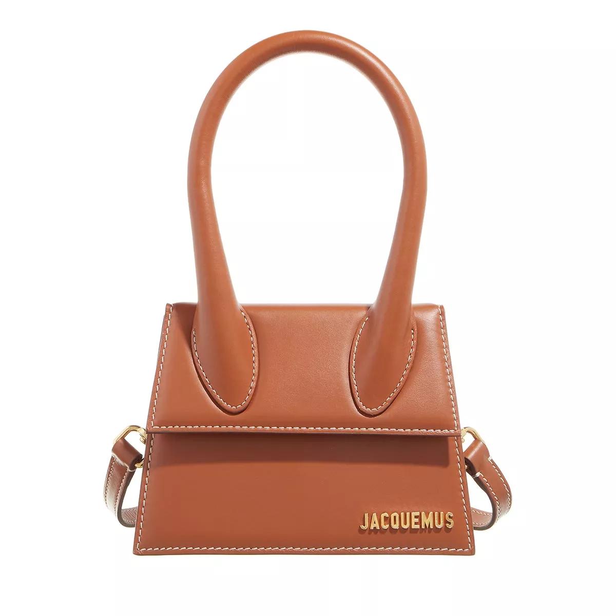 Jacquemus Henkeltasche - Le Chiquito Moyen Top Handle Bag Leather - Gr. unisize - in Cognacbraun - für Damen von Jacquemus